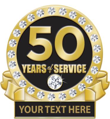 50 Year Engravable Pin