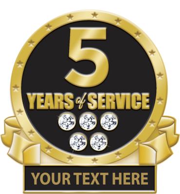 5 Year Engravable Pin