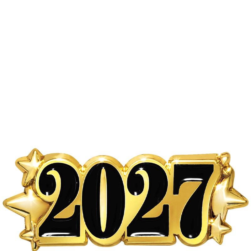 1"W X .5"H 2027 ENAMEL PIN