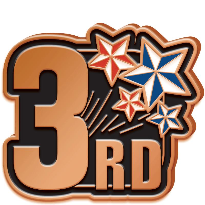 1.25"Wx1.25"ENAMEL PIN-3RD