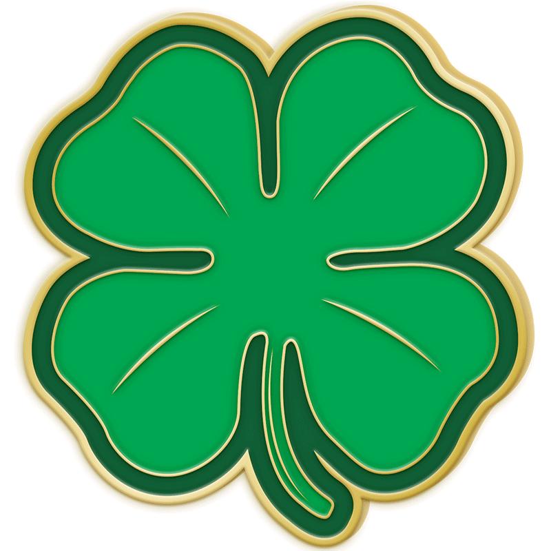 1.25"Wx1.25"H PIN-4LEAF CLOVER