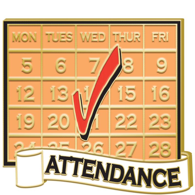 1.25"Wx1.25"H PIN-ATTENDANCE