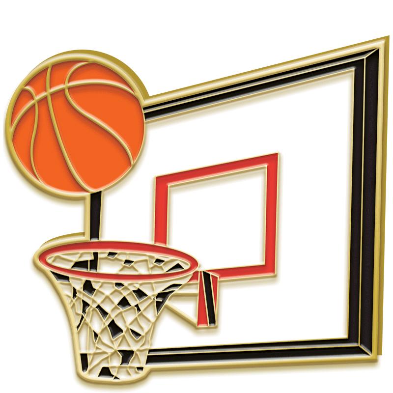 1.25"Wx1.25"H PIN - BASKETBALL