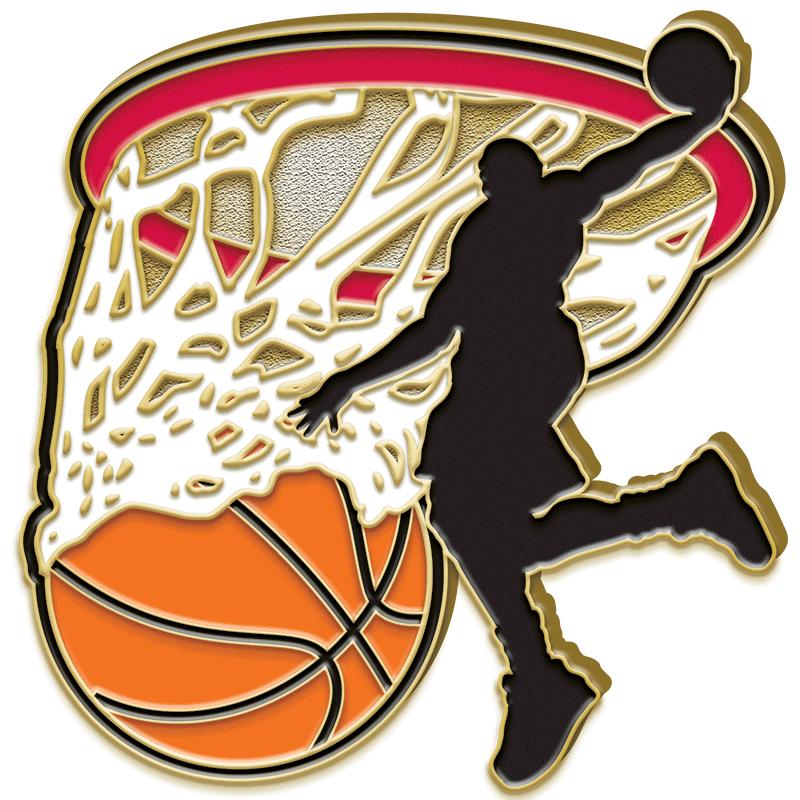 1"Wx1.25"H PIN-BASKETBALL MALE