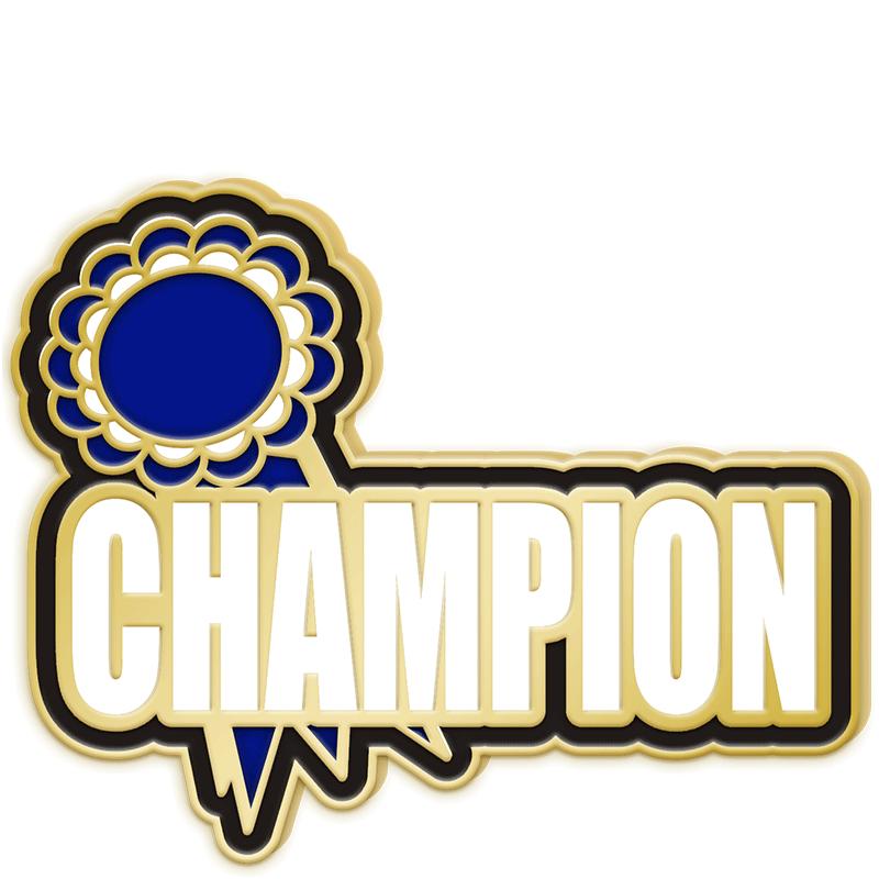 1.25"Wx.75"H ENAM PIN-CHAMPION
