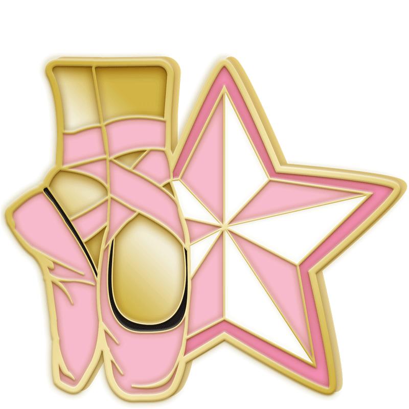1.25"Wx1.25"H ENAMEL PIN-DANCE