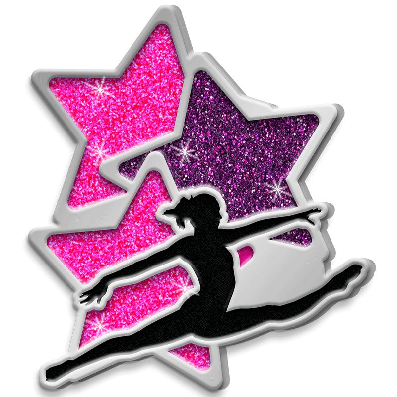 1.15"Wx1.25"H PIN-DANCE GLITTR