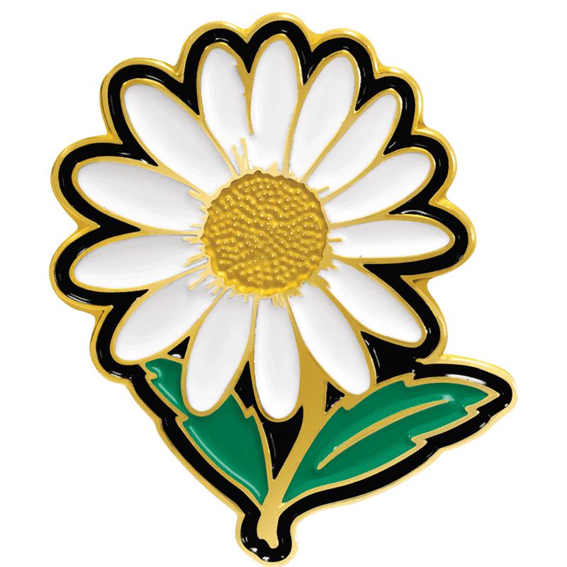 .78"W x 1"H ENAMEL PIN - DAISY