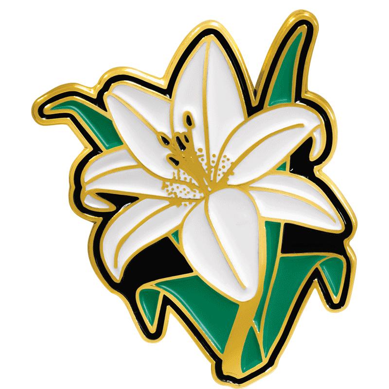 .84"W x 1"H ENAMEL PIN - LILY