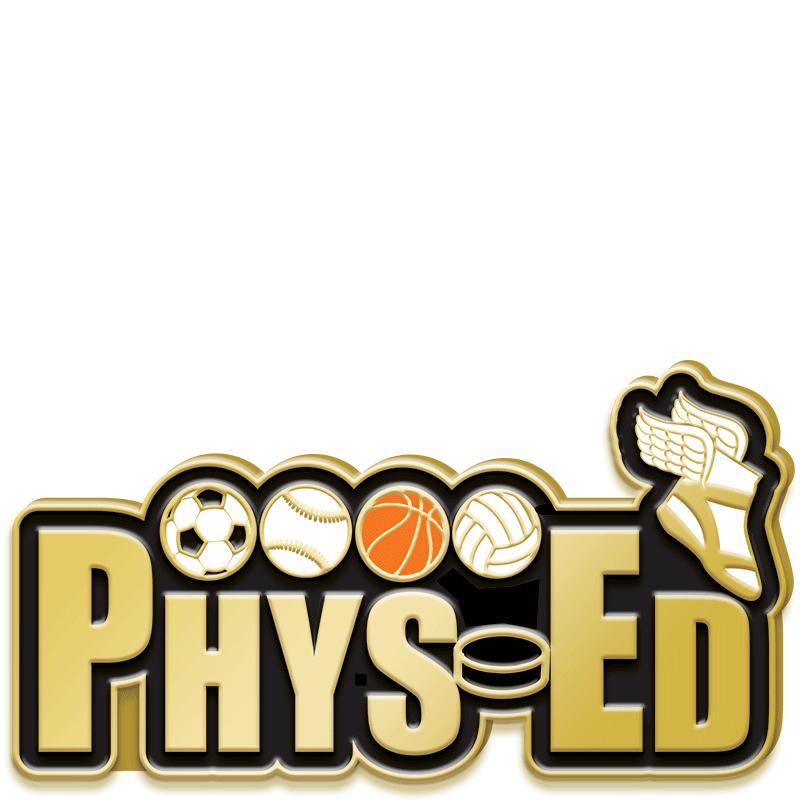 1.25"Wx.6" H ENML PIN-PHYS ED.