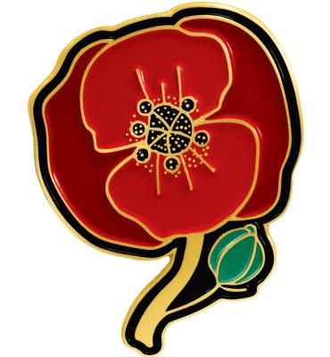 Poppy Flower Pin