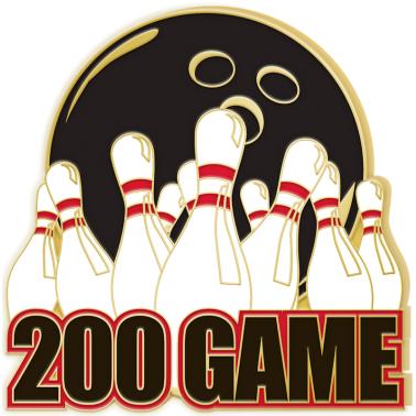 Bowling Enamel Pins | 200 Game Bowling Pin