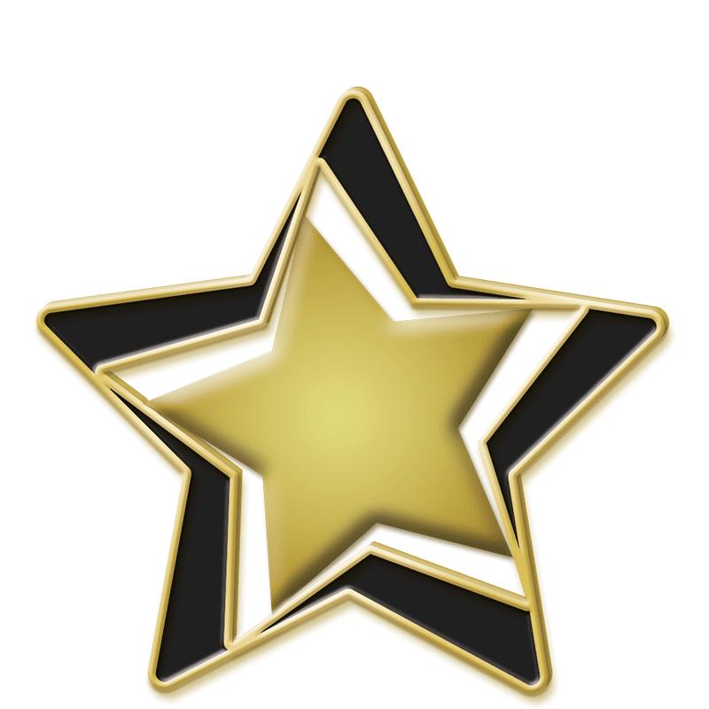 1"Wx1"H GALACTIC STAR RECO PIN