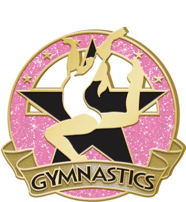 Glitter Gymnastics Pin