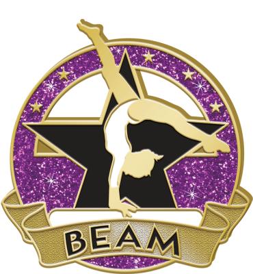 Beam Glitter Gymnastics Pin