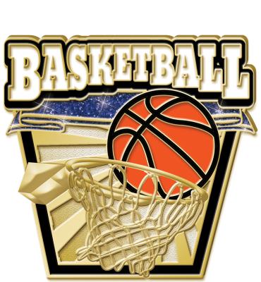 Turf Glitter Basketball Pin