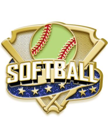 Softball Glitter Turf Pin