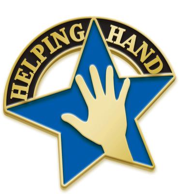 Helping Hand Recognition Pin