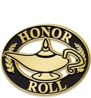 Lamp Of Learning Honor Roll Pin