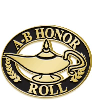 Lamp Of Learning A-B Honor Roll Pin
