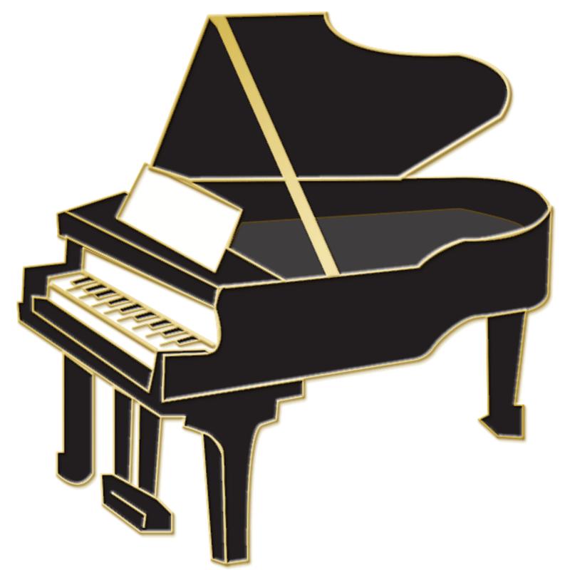 1.25"Wx1.25"H MUSIC PIN-PIANO