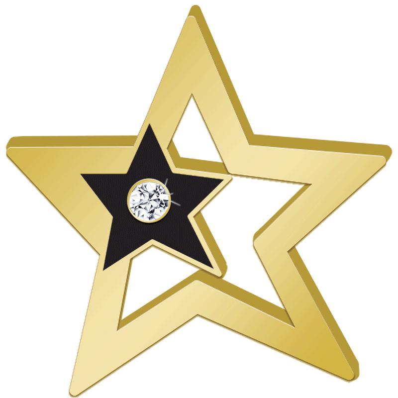 ONYX TWINKLE RECOGNITION PIN