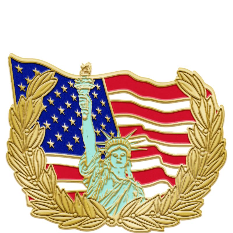 1"W x .8"H PATRIOT LIBERTY PIN