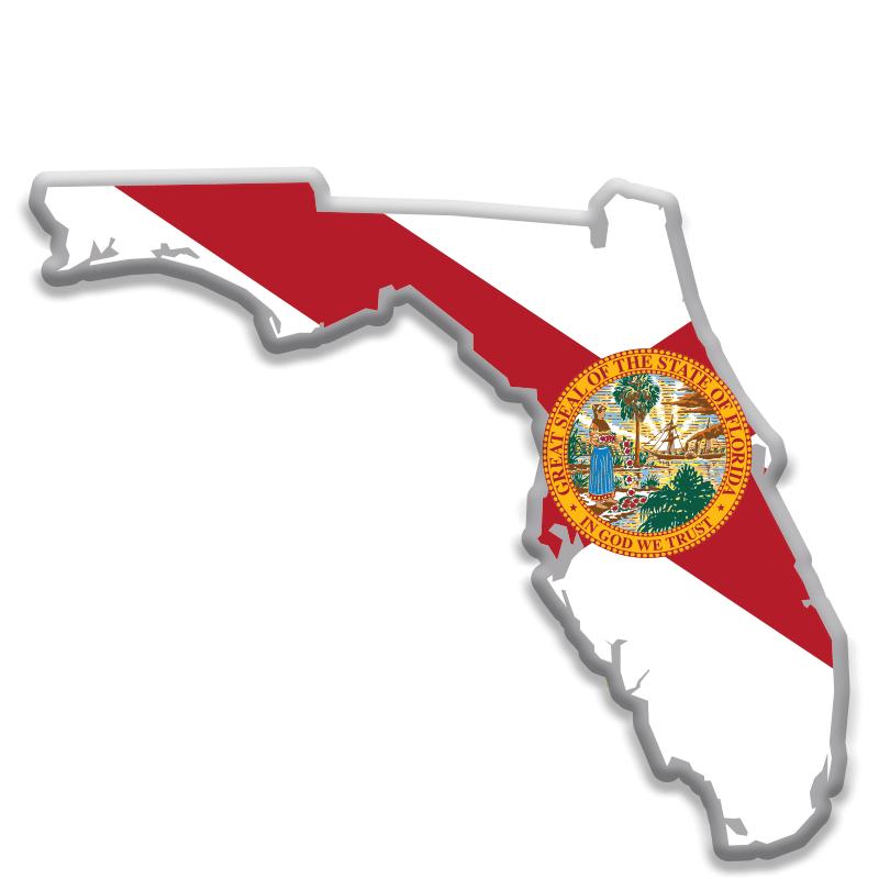 1.25"Wx1"H FLORIDA PRINTED PIN