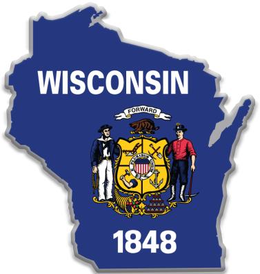 State Flag Pins Wisconsin State Flag Pin