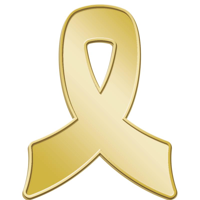 .78"Wx1"H RIBBON GOLD PIN