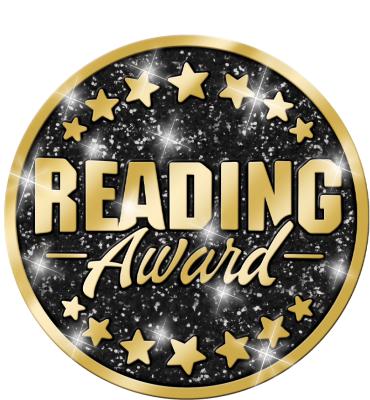 Reading Award Shadow Glitter Pin