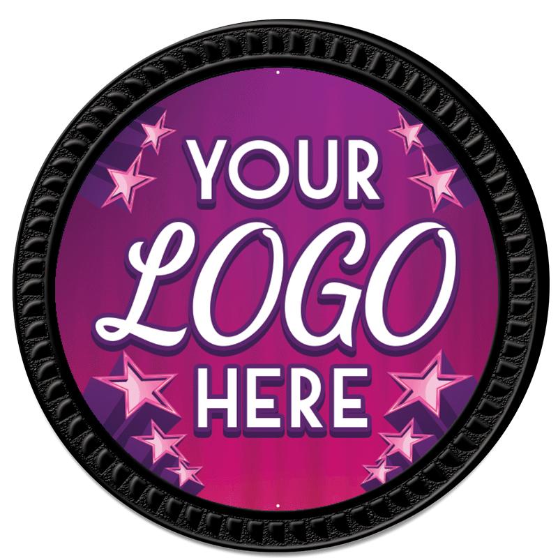 1.25" BLACK ROUND INSERT PIN