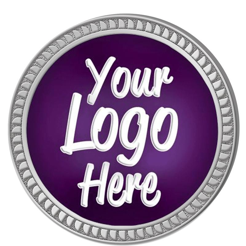1.25" SILVER ROUND INSERT PIN