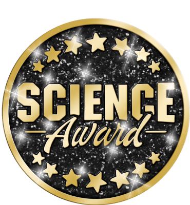 Science Award Shadow Glitter Pin