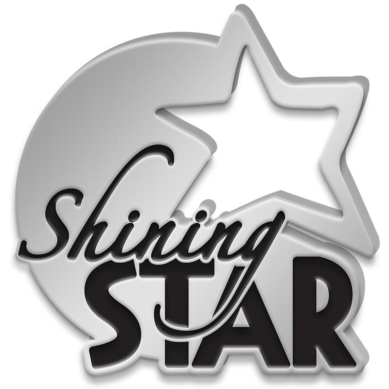 1"Wx1"H SILVR SHINING STAR PIN