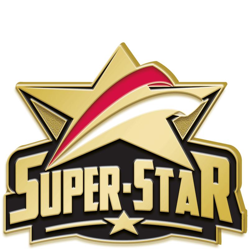 1"Wx.84"H SUPER STAR REC PIN