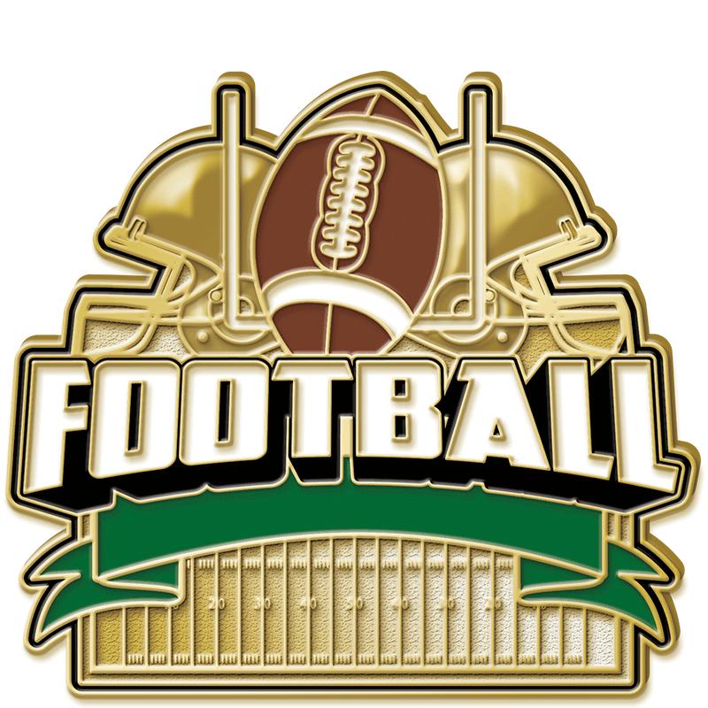 1"Wx1"H FOOTBALL SHIELD TRF PN