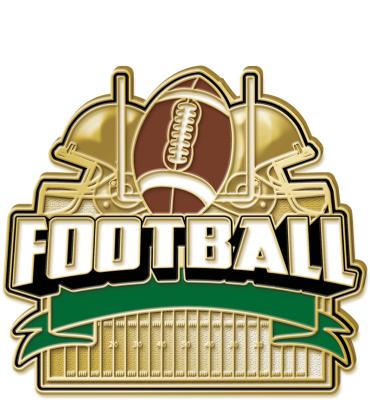 Turf Football Pin