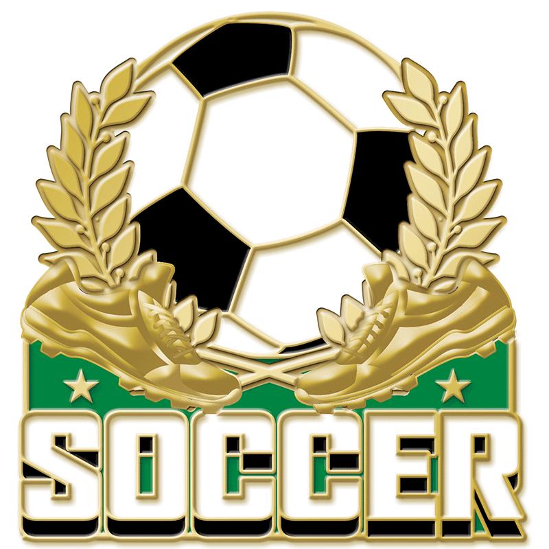1"Wx1"H SOCCER WREATH TURF PIN