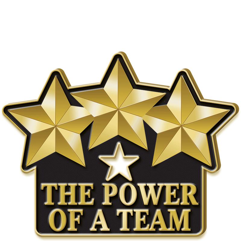 1"Wx.75"H POWER OF A TEAM PIN