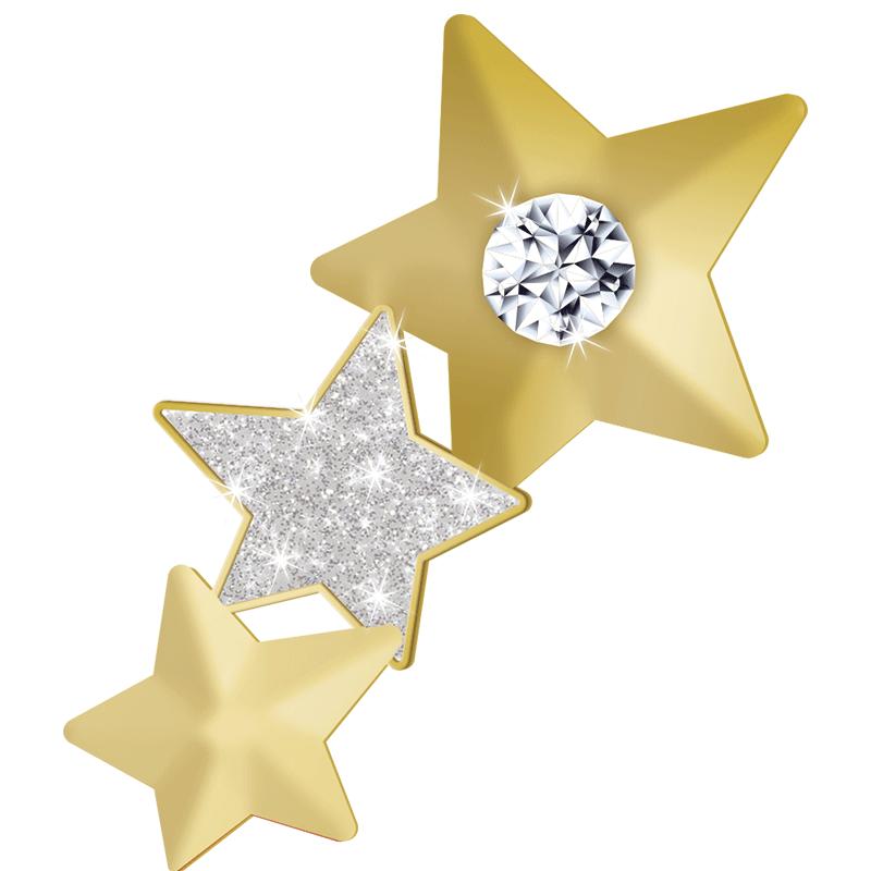 .75"Wx1"H SHOOTING TRI-STAR PN