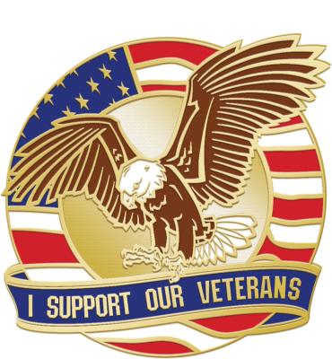 I Support Our Veterans Pin