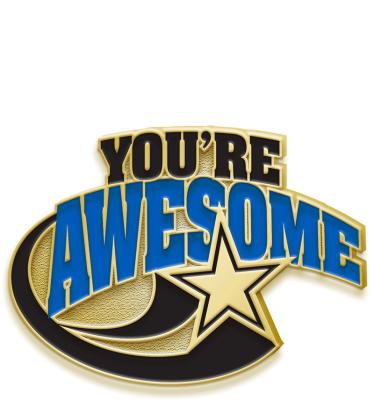 You Are Awesome Recognition Pin