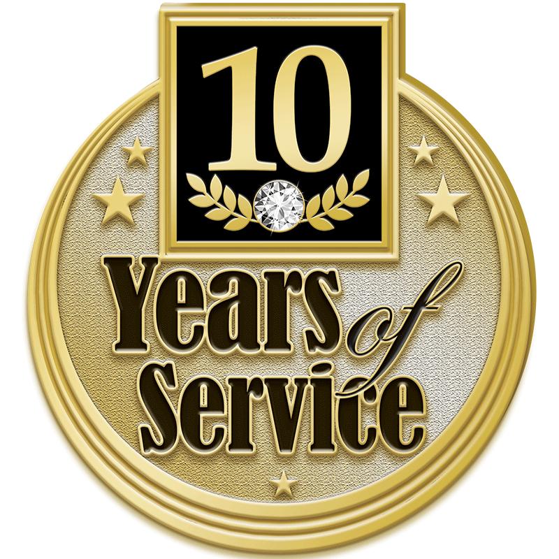 10 years of service