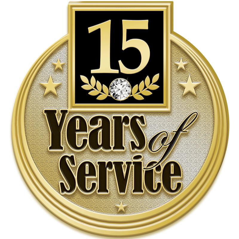 1.18"Wx1.25"H 15Y SERV/GEM PIN