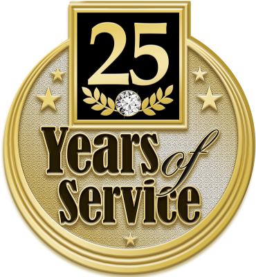 25 Years Service Pin