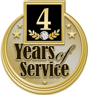 4 Years Service Pin