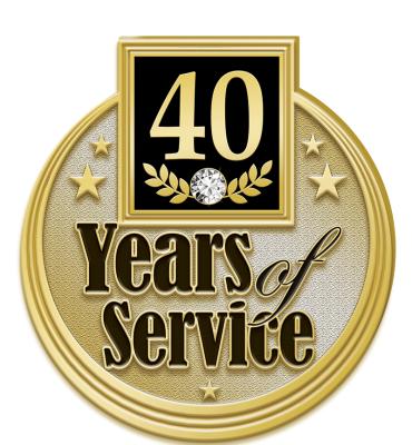 40 Years Service Pin