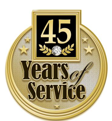 45 Years Service Pin