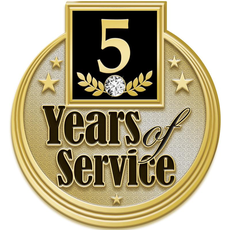 1.18"Wx1.25"H 5YR SERV/GEM PIN